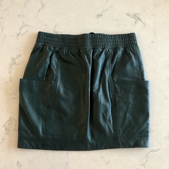 Marc by Marc Jacobs Green Leather Mini Skirt 💚 - Picture 3 of 7